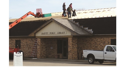Harvey Library gets new roof Image